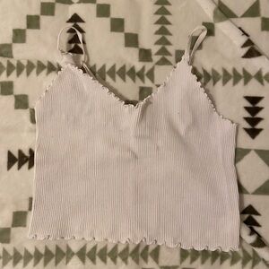 White cropped tank top